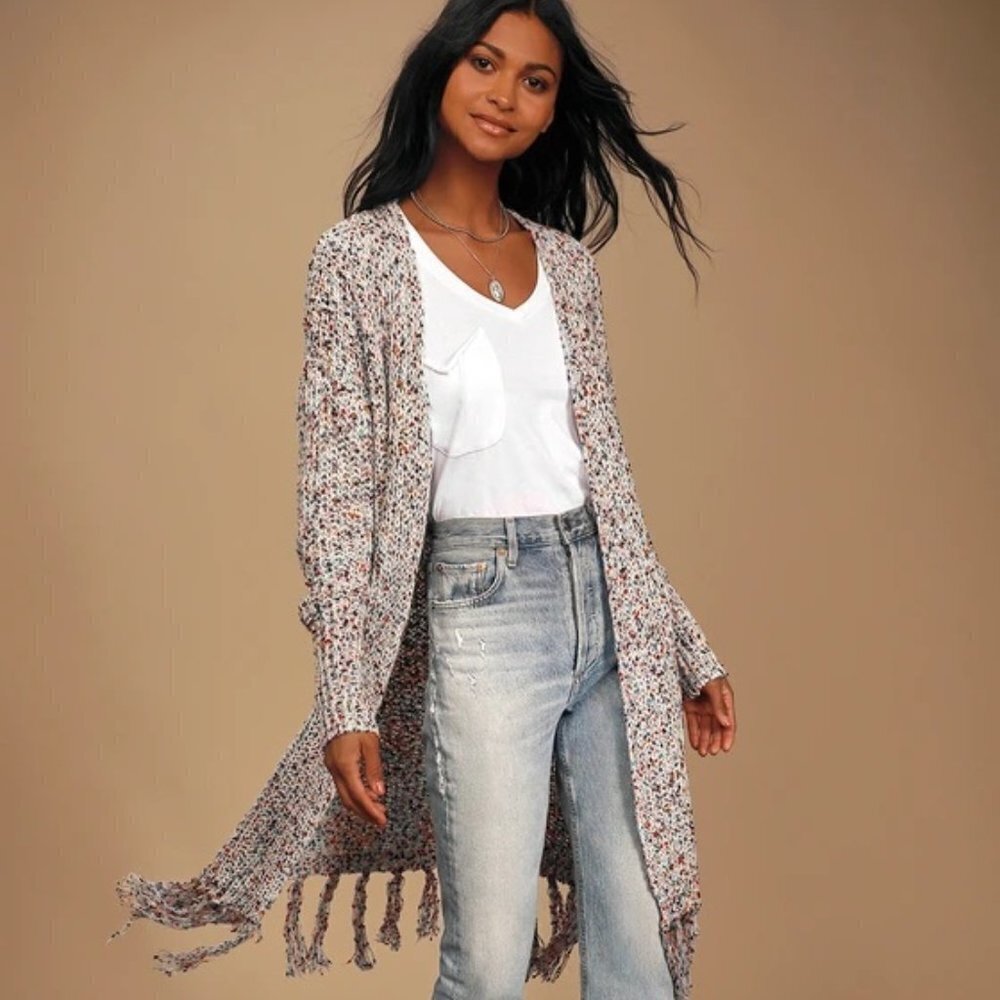 Lulu's Multicolor Fringe Cardigan